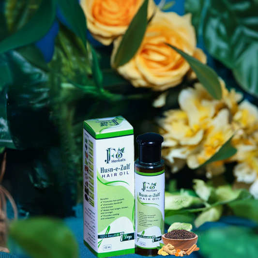 ✅ Husn-e-Zulf Herbal Hair Oil – 12 Natural Ingredients for Hair Growth & Strength